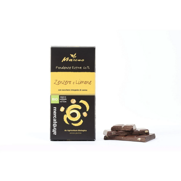 Immagine di CIOCCOLATO MASCAO FONDENTE ZENZERO E LIMONE BIO 100g